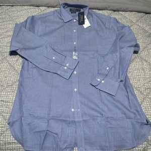 Ralph Lauren Men's Casual Blue Button Down Shirt